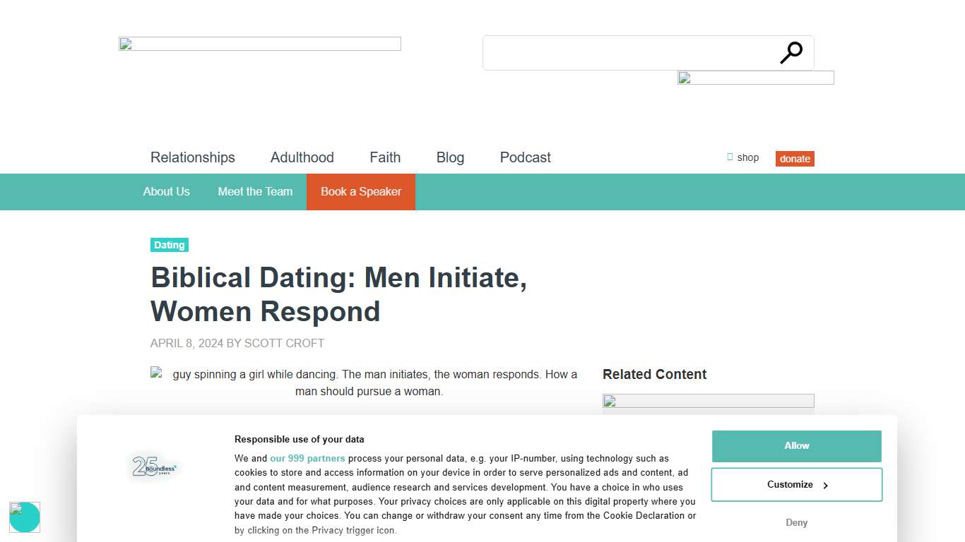 Biblical Dating: Men Initiate, Women Respond - Boundless